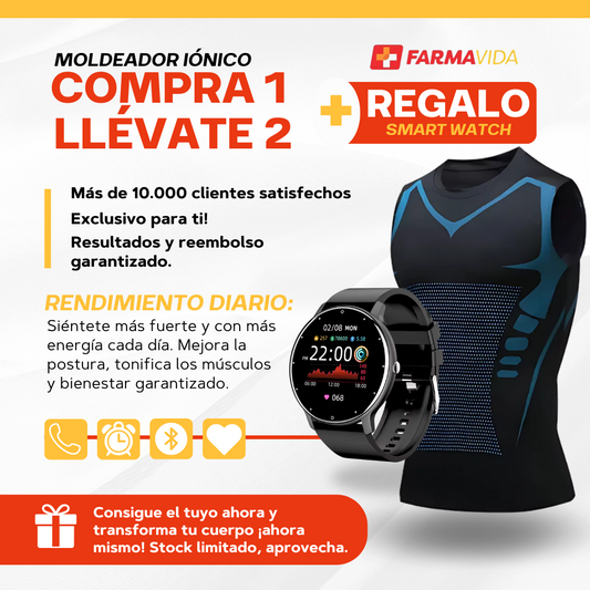 Chaleco Moldeador Iónico FIBER PULSE™ - Compra 1 y Obtén 2 + Smartwatch