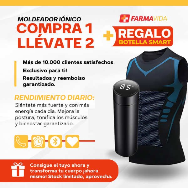 Chaleco Moldeador Iónico Fiber Pulse™ - Compra 1 y Obtén 2 + Botella inteligente